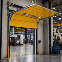 Porte sectionnelle industrielle sur mesure à levage vertical en acier pour entrepôt, idéale pour usage en usine