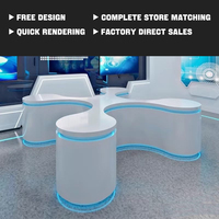Premium Mobiler Shop Firmen-Showroom Vitrine mit LED-Beleuchtung Glas Moderne Unternehmens-Ausstellungsvitrine Markenpräsentation