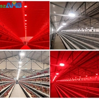 Système de contrôle d'éclairage pour élevages avicoles SzAMB BU140C LED à spectre complet IP67 CRI>80 2700K-6500K LED SMD2835 Construction PC/PMMA