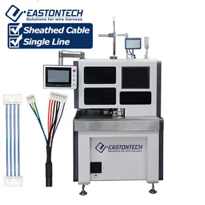 Máquina semiautomática de pelado e inserción de cables multiconductor, máquina semiautomática de pelado e inserción de cables,