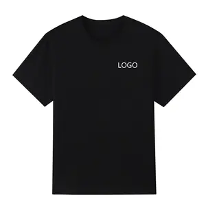 2022 hot sale one piece polyester cotton customized logo unisex T shirt loose t shirt for men women solid pure color fast ship