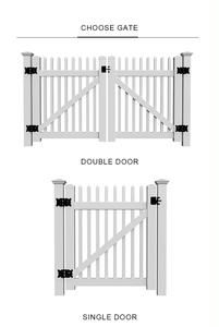 Clôture en PVC <span class=keywords><strong>Fentech</strong></span> de style moderne de 6 pieds pour les jardins familiaux, clôture en piquets rigide, renouvelable, écologique, blanche - Product Image 5