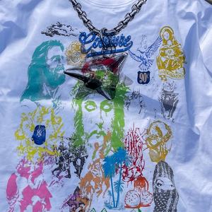 Camiseta Corta Holgada de Estilo Vintage con Hombros Caídos, 100% Algodón, Tejida, Ecológica, con Logotipo Personalizado, Impresión Digital y Dobladillo Cortado - Product Image 3