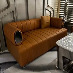 Moderno Night Club divano <span class=keywords><strong>VIP</strong></span> Black Lounge Nightclub mobili da Bar modulare Hotel Lounge Booth Led KTV Bar divano - Product Image 5