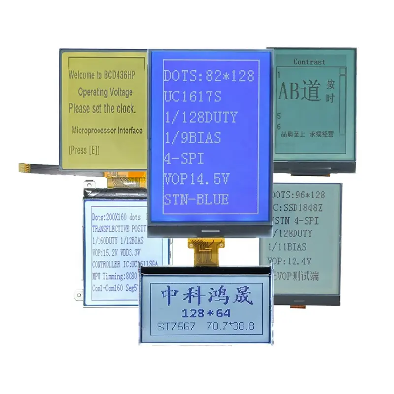 공장 가격 컨트롤러 RGB 82x128 도트 매트릭스 2.4 인치 LCD 디스플레이 화면 LCM LCD 모듈 백라이트