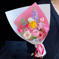 Carta Kraft Spessa Bicolore per Confezionamento Floreale, Resistente, per Bouquet e Forniture Artistiche, Vendita all'Ingrosso