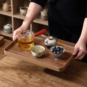 Plato de Servir Rectangular Moderno y Ecológico de Melamina con Patrón Sólido, Duradero, Desechable, No Tóxico, Apto para Lavavajillas - Product Image 3