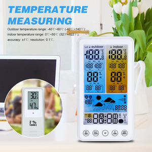 Estación Meteorológica Inalámbrica con Fase Lunar, Reloj Atómico, Punto de Rocío, Índice de Calor, Pantalla LCD Grande, Brillo Ajustable - Product Image 4