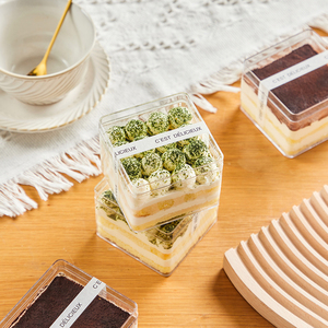 Vente en gros <span class=keywords><strong>Ps</strong></span> Carré Transparent Transparent Candy Cube En Plastique Cookie Jar Conteneurs Alimentaires Boîte À Dessert En Plastique Transparent Boîte À Aliments Avec Couvercles - Product Image 5