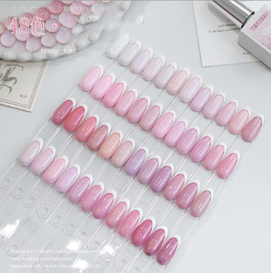 Esmalte de Uñas en Gel UV de Diseño OEM, 48 Colores, Set de Gel Suave Blanqueador con Brillo Fino, Color Rosa Ciruela Sólido, para Fototerapia en Salón - Product Image 4