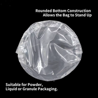 Sac en plastique rond de qualité supérieure, fabriqué à partir de PE vierge à 100%, doublure de fût alimentaire