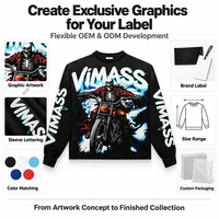 Sweat-shirt imprimé pour homme, motif squelette de moto, col rond, pull décontracté pour la collection streetwear