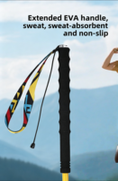 GANYU Ultralight 3K Karbon Fiber 4 Bölümlü 3 Eklemli Katlanabilir Trekking Batonları 115g Kompakt 32cm EVA Saplı Patikası Koşusu ve Yürüyüş İçin