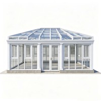 Moderna Terraza Prefabricada con Estructura de Aluminio Blanco, Techo Retráctil Multinivel, Sistema de Ventilación Integrado, para Exteriores, Hoteles y Patios