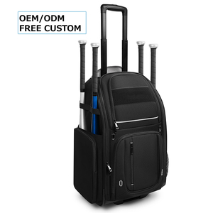 Customized Baseball <strong>Backpack</strong> Bag Wheeled Softball Equipment Bag Baseball Softball Trolley <strong>Backpack</strong> <strong>Wheels</strong> with Multiple Pockets - Product Image 1