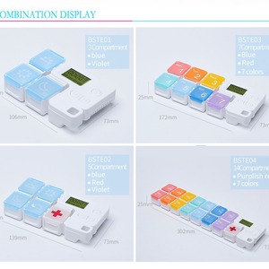JUXINDA Boîte à pilules électronique avec minuterie Rappel d'alarme Organisateur de médicaments hebdomadaire de 7 jours <span class=keywords><strong>pour</strong></span> personnes âgées Distributeur de médicaments - Product Image 3