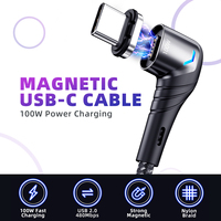 Câble magnétique USB C 100W populaire 1.5m 5A charge rapide Type C vers USB C câble de chargeur magnétique QC3.0 4.0 téléphone PD
