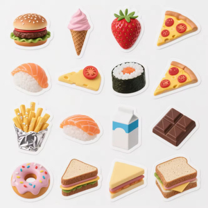 Custom logo Packaging <b>Sticker</b> <b>Sheets</b> Printing Vinyl Waterproof Food Label <b>Sticker</b> - Product Image 1