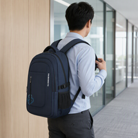 HAIBOWY 2026 Sac à dos de voyage unisexe noir grande capacité pour homme, étudiant, adolescent, imperméable, pour ordinateur portable, vente chaude