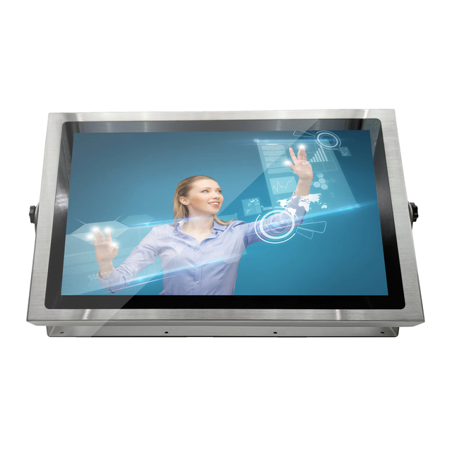 2026 21.5'' IP69K PCAP Touch Screen Rugged Stainless-steel/aluminum IP69K Multi Point High Brightness LCD Monitor for Industrial