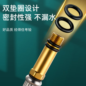 Niu Xiang Stainless Steel Shower Hose 1/2 In Flexible High Pressure Plumbing Hose With Yellow Connector For Bathroom Use - Product Image 3