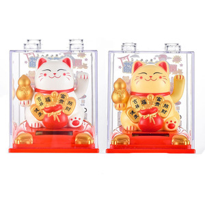 Nhật Bản bức tượng trang trí mặt hàng Nhựa Mèo May Mắn tự động lắc tay may mắn mèo xe văn phòng nhà quà tặng trang trí sáng tạo - Product Image 1