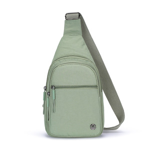 Nouvelle sacoche de poitrine pour femme en nylon blanc cassé, bandoulière, plusieurs poches, résistante à l'eau, pour tenues quotidiennes, Printemps 2025 - Product Image 3