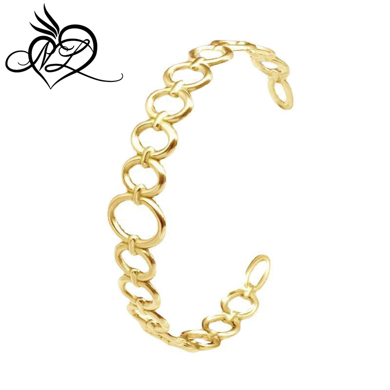 定制女性不锈钢饰品空心古巴不锈钢开口手镯 - buy plain stainless