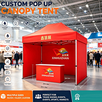 Tente pliante publicitaire extérieure personnalisée 3*3 imperméable avec panneaux latéraux, tente de présentation portable