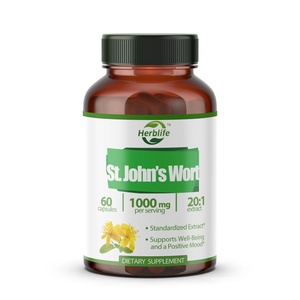 Capsules de millepertuis 500 mg en marque blanche OEM ODM - Complément alimentaire à base de plantes pour le bien-être et la relaxation féminine - Favorise un meilleur sommeil - Product Image 1