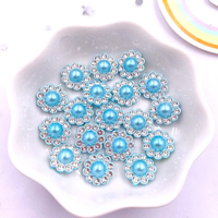 12mm résine fleur ronde perle Flatback cristaux strass boutons Appliques mariage album à faire soi-même artisanat accessoires