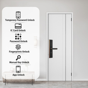 Tuya nhà thông minh sinh trắc học vân tay khóa cửa với thẻ khóa và an toàn tạm thời mật khẩu wifi kết nối - Product Image 2