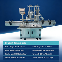 Machine de capsulage automatique rotative linéaire à grande vitesse avec trieuse et alimentateur de bouchons pour bouteilles en plastique, en verre et canettes, multi-têtes