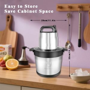 เครื่องบดสับเนื้อไฟฟ้า สเตนเลสสตีล ขนาดใหญ่ 6L 10L 12L สำหรับบดมันฝรั่งและเนื้อสัตว์ ราคาโรงงาน ลดราคาพิเศษ - Product Image 2