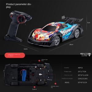 Voiture télécommandée RC pour enfants de course professionnelle 4WD dérive haute vitesse GTR jouet avec lumières LED voiture de sport pour garçons - Product Image 4