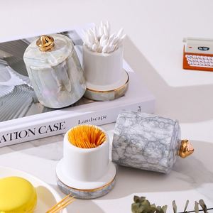 Ceramic <b>Toothpick</b> Holder European Style <b>Toothpick</b> Box Jar Creative Hotel Restaurant Commercial High-grade Cotton Swab Holder - Product Image 2