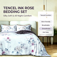 Parure de lit en Lyocell 2026 personnalisée, ensemble de housse de couette, vente en gros de draps de lit
