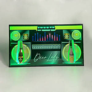 Exhibidor de Vino Iluminado Rectangular de Acrílico con Siete Colores, Exhibidor de Vino con Iluminación de Neón para Bares y KTV - Product Image 1