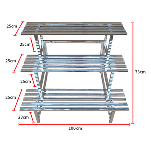 Ventes chaudes, supports de plantes en acier inoxydable et en fer de haute qualité, décoration d'intérieur, support de fleurs en métal à 3 niveaux - Product Image 5