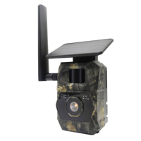 Caméra de chasse 4G LTE avec transmission cloud, GPS intégré, diffusion en direct, batterie 5200 mAh et panneau solaire