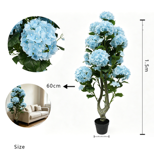 New Design Indoor <b>Outdoor</b> <b>Artificial</b> Hydrangea Flower <b>Tree</b> Home Decoration Blue 3 ft /4 Ft/5 ft Hydrangea Flower <b>Tree</b> - Product Image 6
