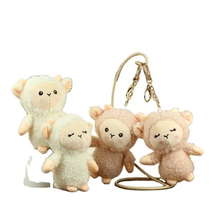 EN STOCK 12CM Animal relleno oveja peluche llavero pequeño suave oveja peluche llavero - Product Image 1