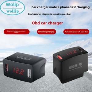 Convertidor de corriente USB Dual de diagnóstico de coche de vehículo adaptador de fuente de alimentación de Puerto OBD para cargador de accesorios de coche - Product Image 2