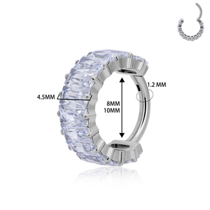 Anillos <span class=keywords><strong>de</strong></span> Nariz <span class=keywords><strong>de</strong></span> Titanio y Zirconia ASTM F136 al por Mayor, Aros para Septum, Pendientes Huggie, <span class=keywords><strong>Piercing</strong></span> para Lóbulo Superior, Joyería <span class=keywords><strong>de</strong></span> Moda para el Cuerpo - Product Image 2