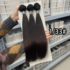 Extensiones de Cabello Sintético de Alta Calidad, Liso, con Microperlas, Extensiones de Cabello Liso, Extensiones de Cabello Sintético con Trama - Product Image 3