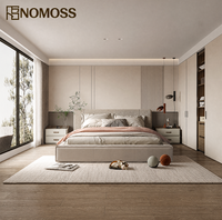 Ensemble de chambre à coucher moderne et coordonné pour lit king size, prêt pour la décoration intérieure, collection de meubles de chambre pour projets de villas et d'appartements