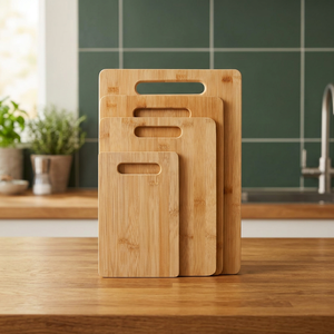 Planches à découper rectangulaires en bambou avec poignée, pack combiné - Product Image 4