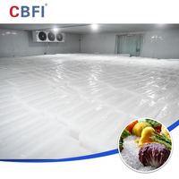 Machine à glace industrielle à refroidissement direct contrôlée par PLC, en acier inoxydable 304, avec pompe à engrenages haute précision et refroidissement par eau