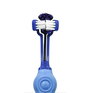 <span class=keywords><strong>Amazon</strong></span> Venta caliente mascota cepillo de dientes de perro tres en la cabeza de cepillo de dientes de la boca de limpieza - Product Image 3