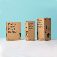 Boîtes d'emballage en carton kraft imprimées personnalisées pour plantes en direct